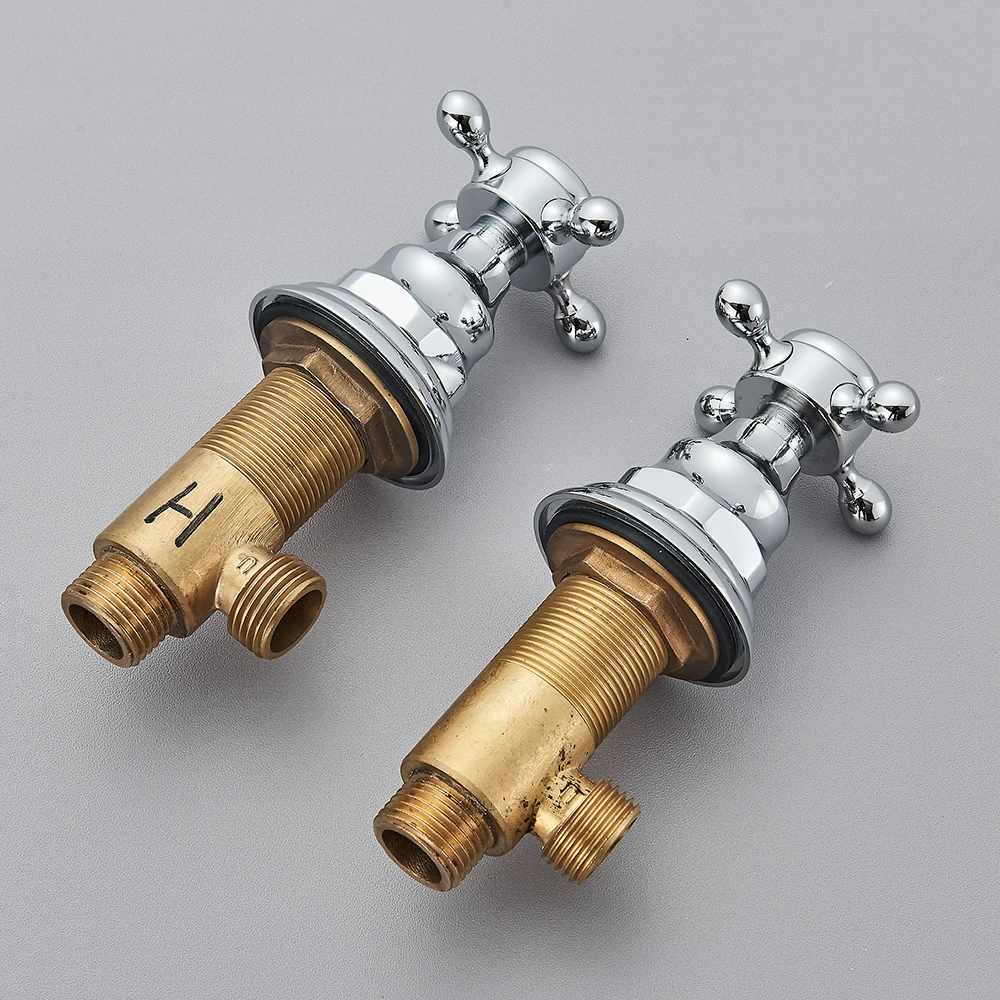 バスルーム用の2個入り、洗面台用蛇口のハンドル、デッキに取り - Basin Mixer Cartridge のレビューと価格