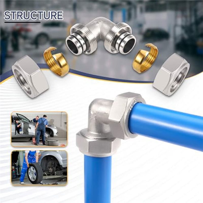 DTA4-真鍮製、ニッケルメッキ仕上げのエアライン継手 4個 - Compression Fitting Brass のレビューと価格