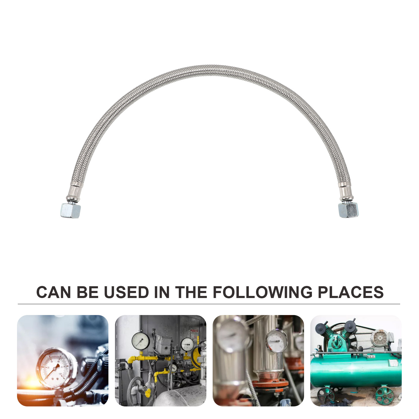 ステンレス製編組エアコンプレッサーホース – 水槽・産業用途 - Flexible Hose Braided のレビューと価格