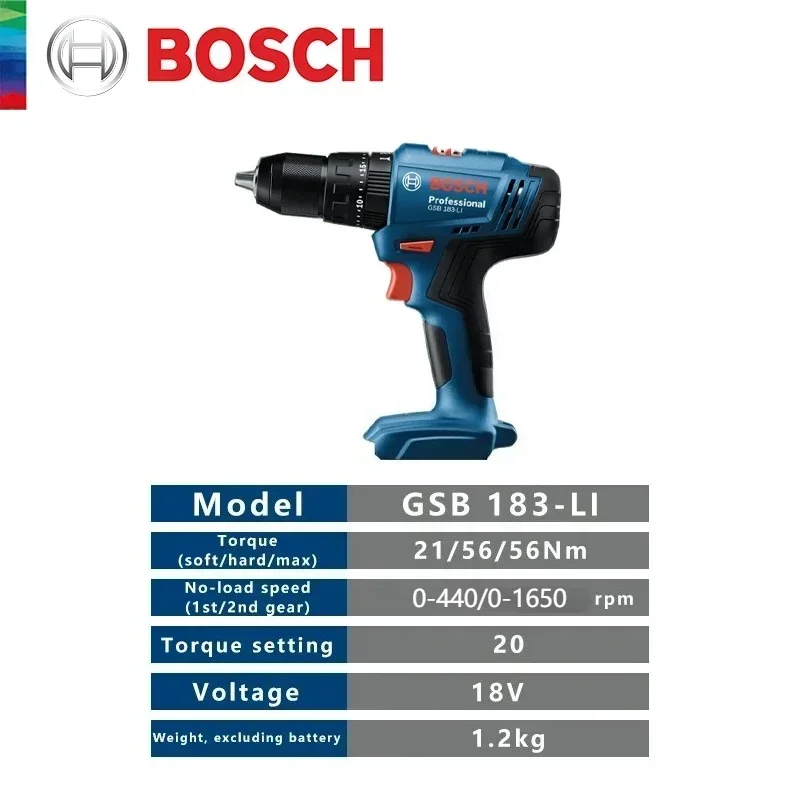 ボッシュ GSB 183-LI プロフェッショナル コードレ - Bosch Drill Gsb 18V のレビューと価格